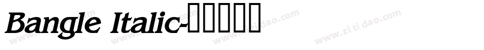 Bangle Italic字体转换